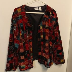 Chicos Silk Patchwork Jacket